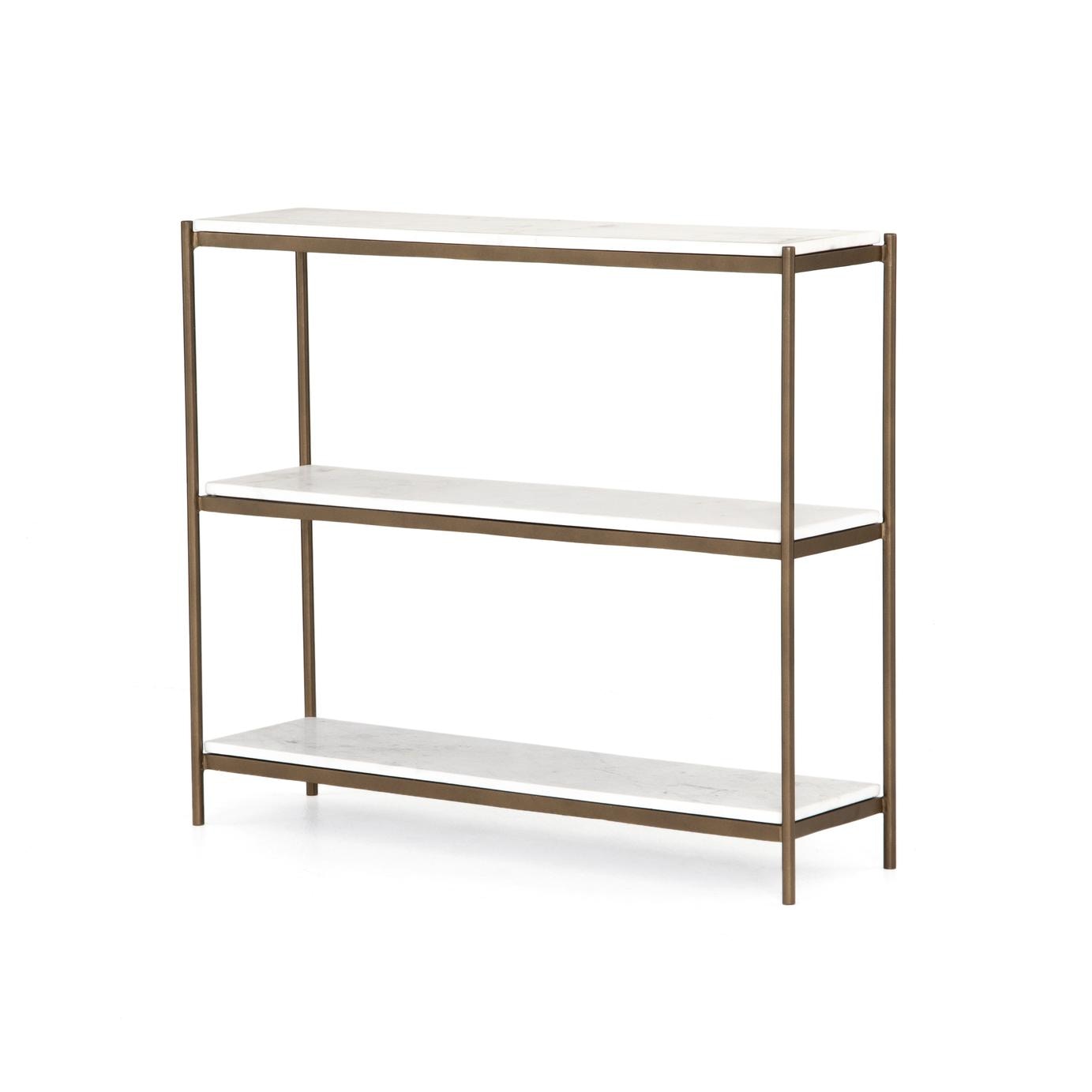 small console table with shelf