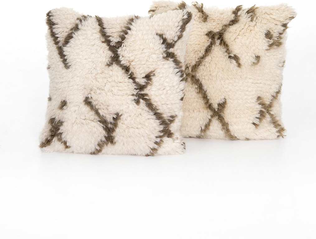 Four Hands Gaelle Shag Pillow Set Of 2 Iwil 418 Portland Or Key Home Furnishings