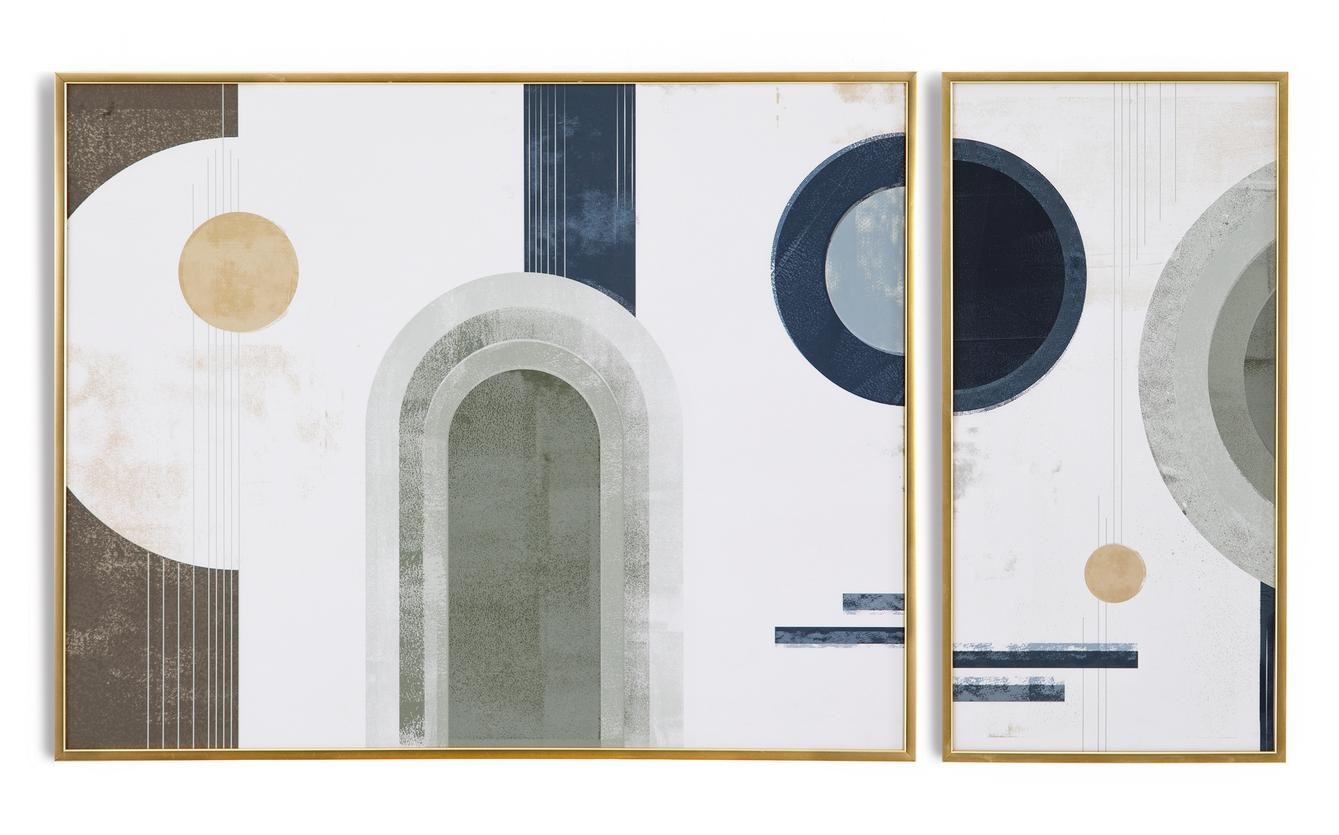 Four Hands Harmonic Shapes Diptych By Coup DEsprit 223036-001