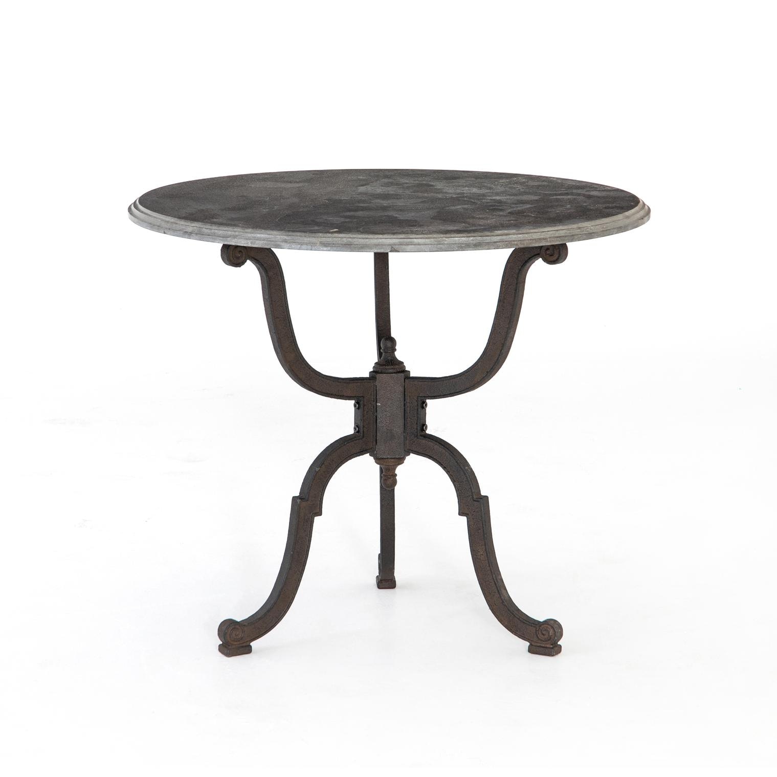 Four Hands Iron Bistro Pedestal Table W/Bluestone T CIMP-4Y-RBN CIMP-4Y-RBN - Portland, OR | Key