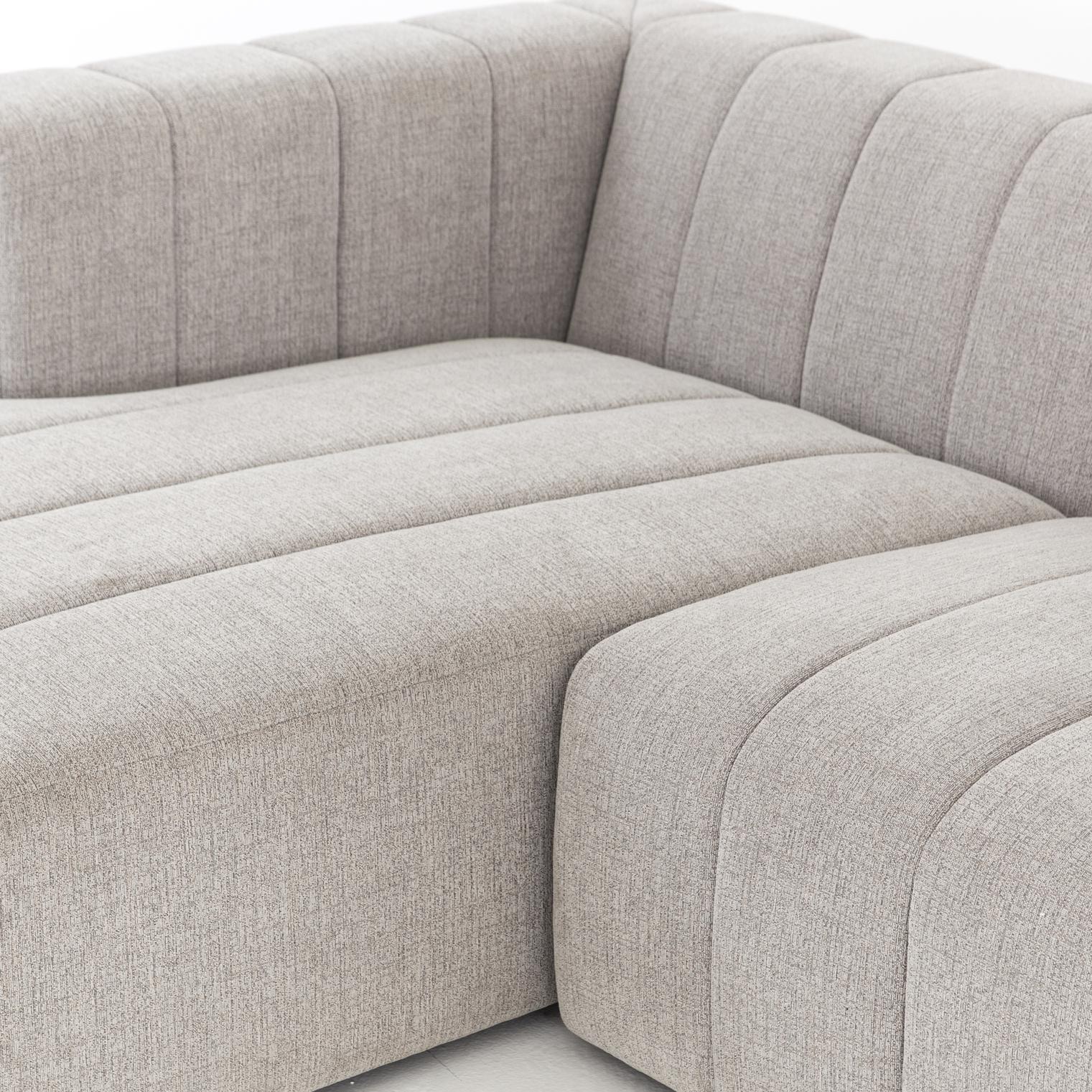 Four Hands Grayson Langham Channeled 3 Pc Sectional W Ottoman - Thumbnail 2