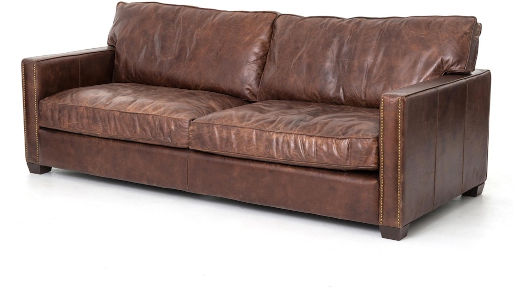 four hands larkin leather sofa