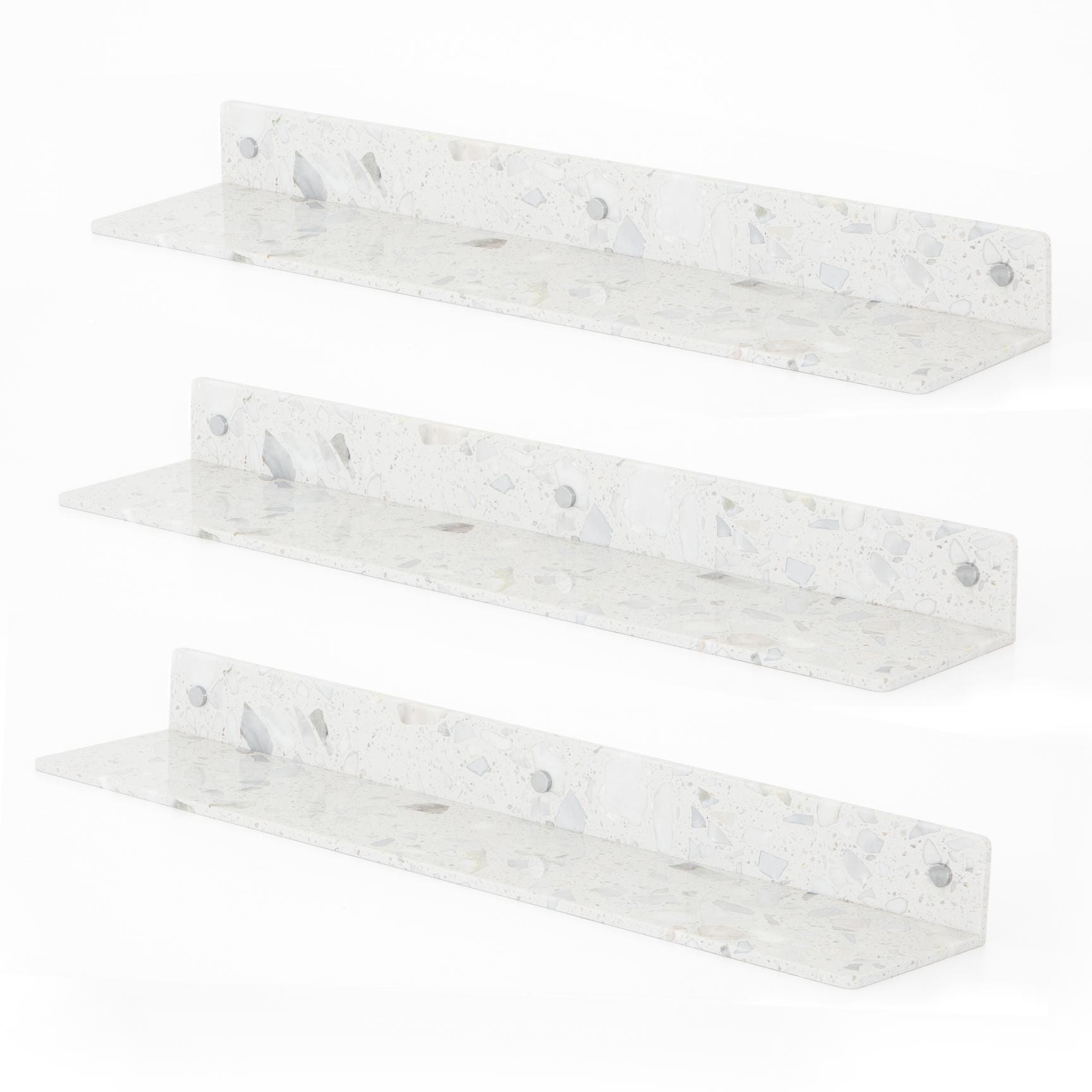Four Hands Lowry Wall Shelf Set Of 3 White Terrazz CBSH-042