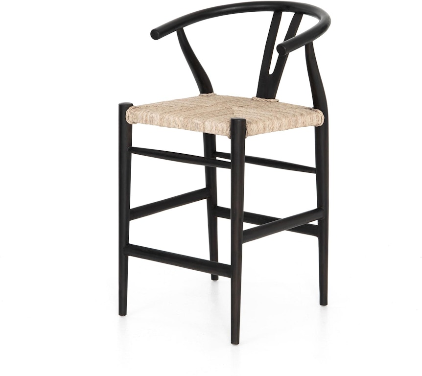 Four Hands Muestra Bar Plus Counter Stool Black Teak Jlan 205b Portland Or Key Home