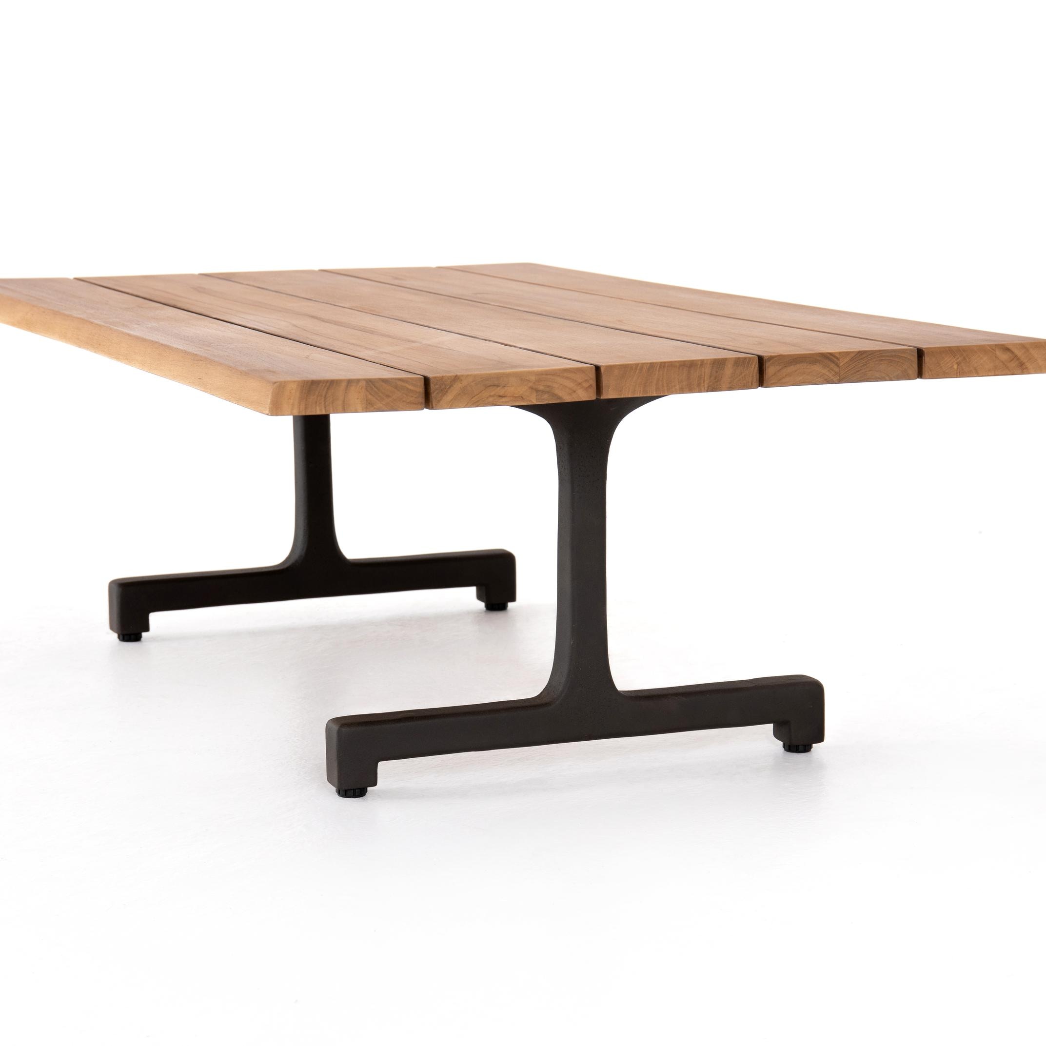 Four Hands Oran Outdoor Coffee Table Natural Teak JSOL-113 - Portland, OR |  Key Home Furnishings