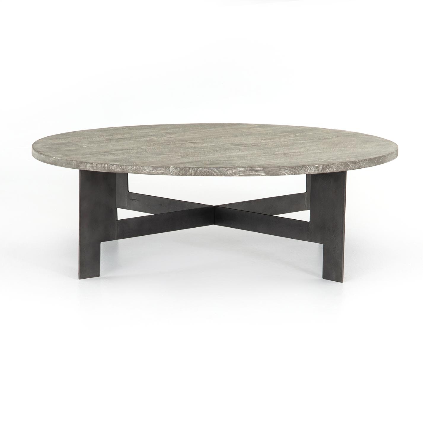 Four Hands Round Coffee Table With Iron ISD0173 ISD0173 Portland