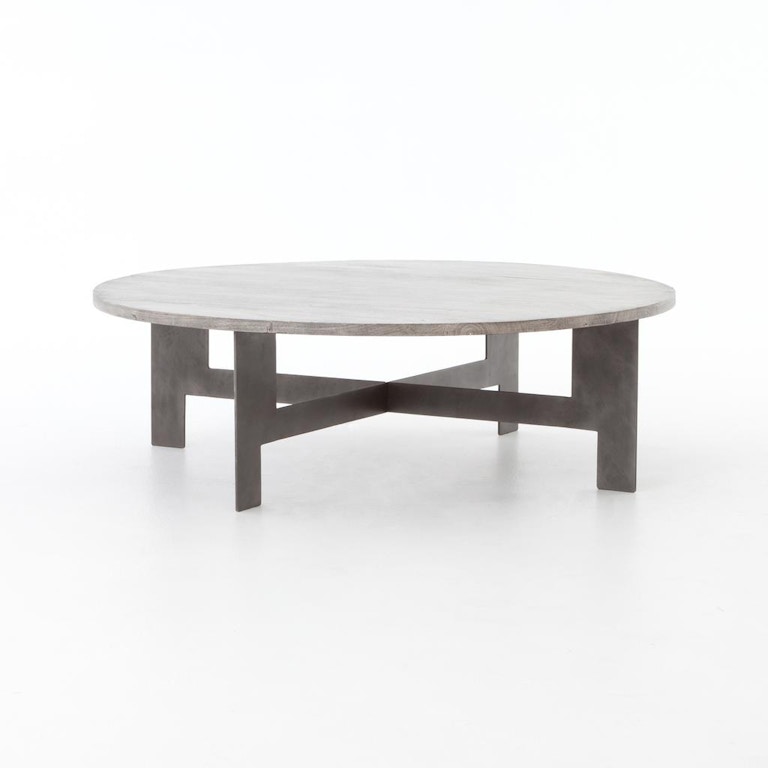 Four Hands Round Coffee Table With Iron ISD-0173 ISD-0173 - Portland