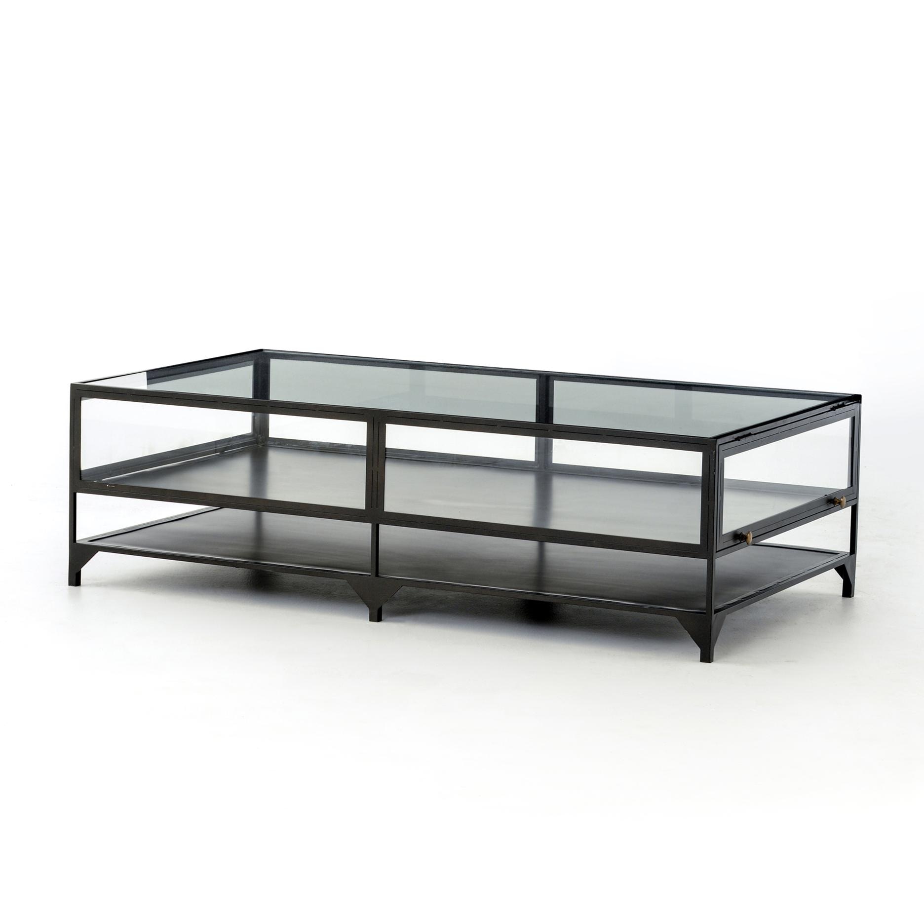 White shadow box on sale coffee table