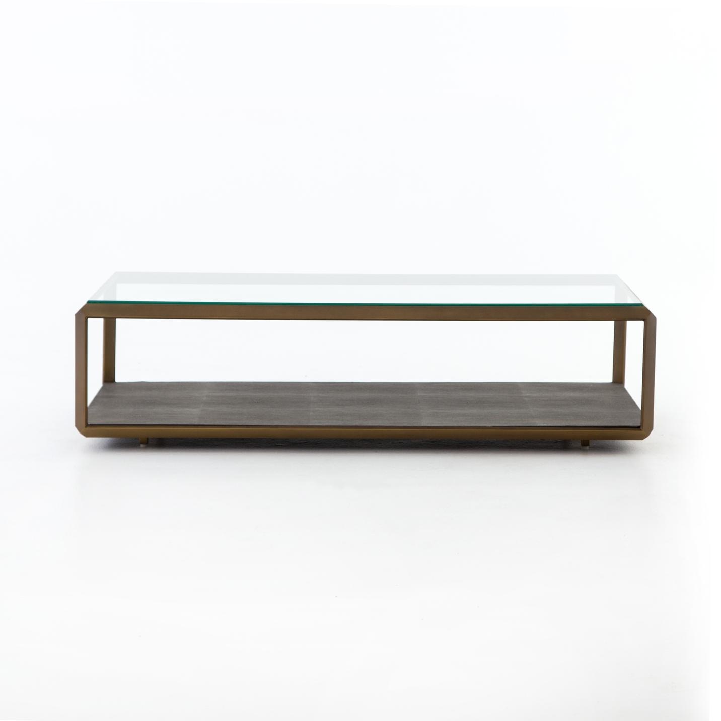 Four Hands Bentley Shagreen Shadow Box Coffee Table - Thumbnail 3