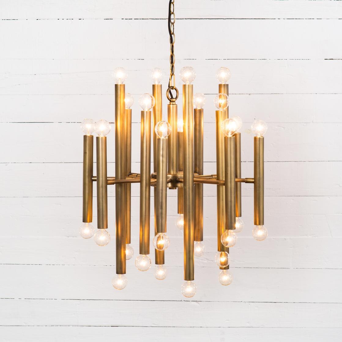 Four Hands Vivienne Chandelier Brushed Brass CIRD-302A - Portland