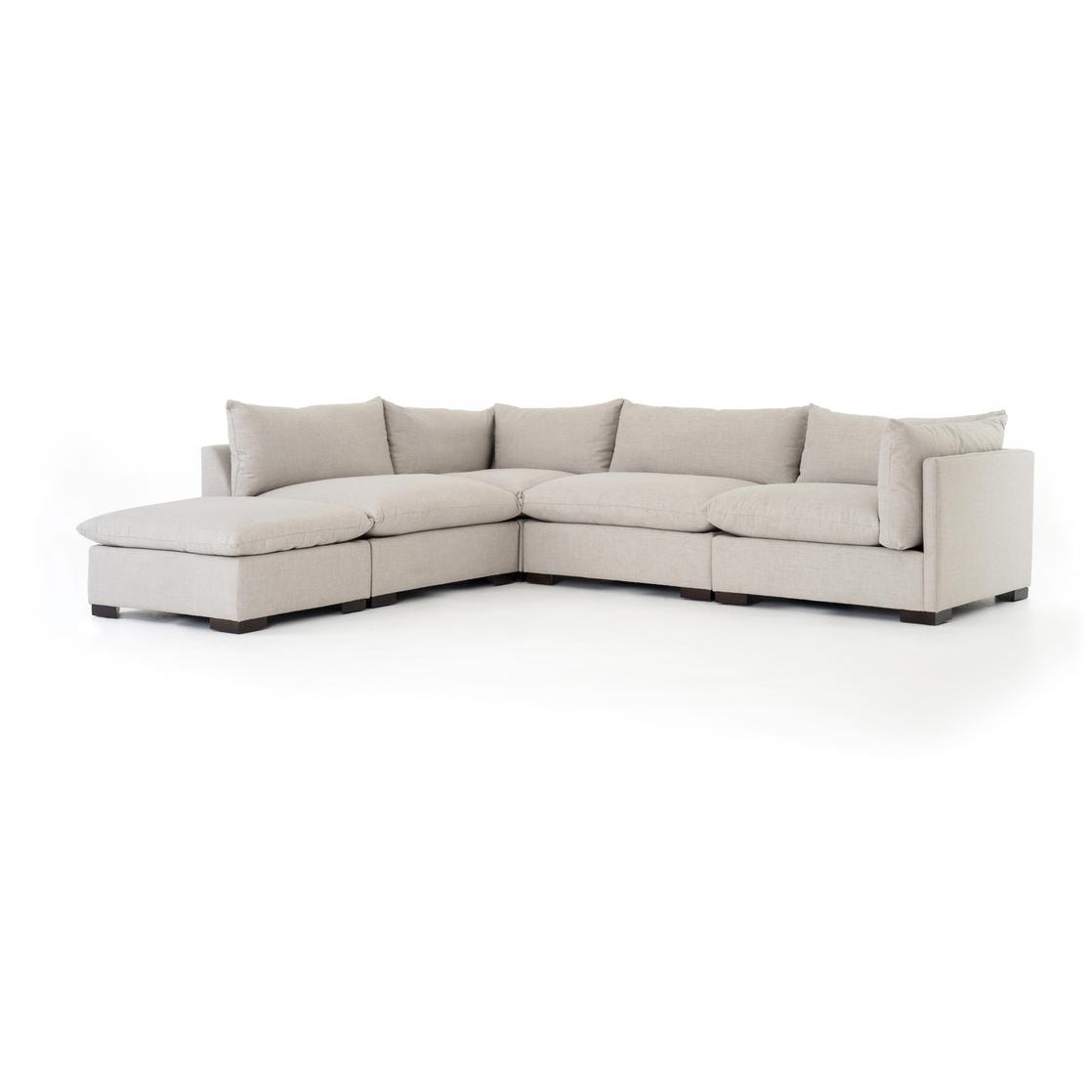 Four Hands Westwood 4 Piece Sectional W Ottoman Uatr S02 925