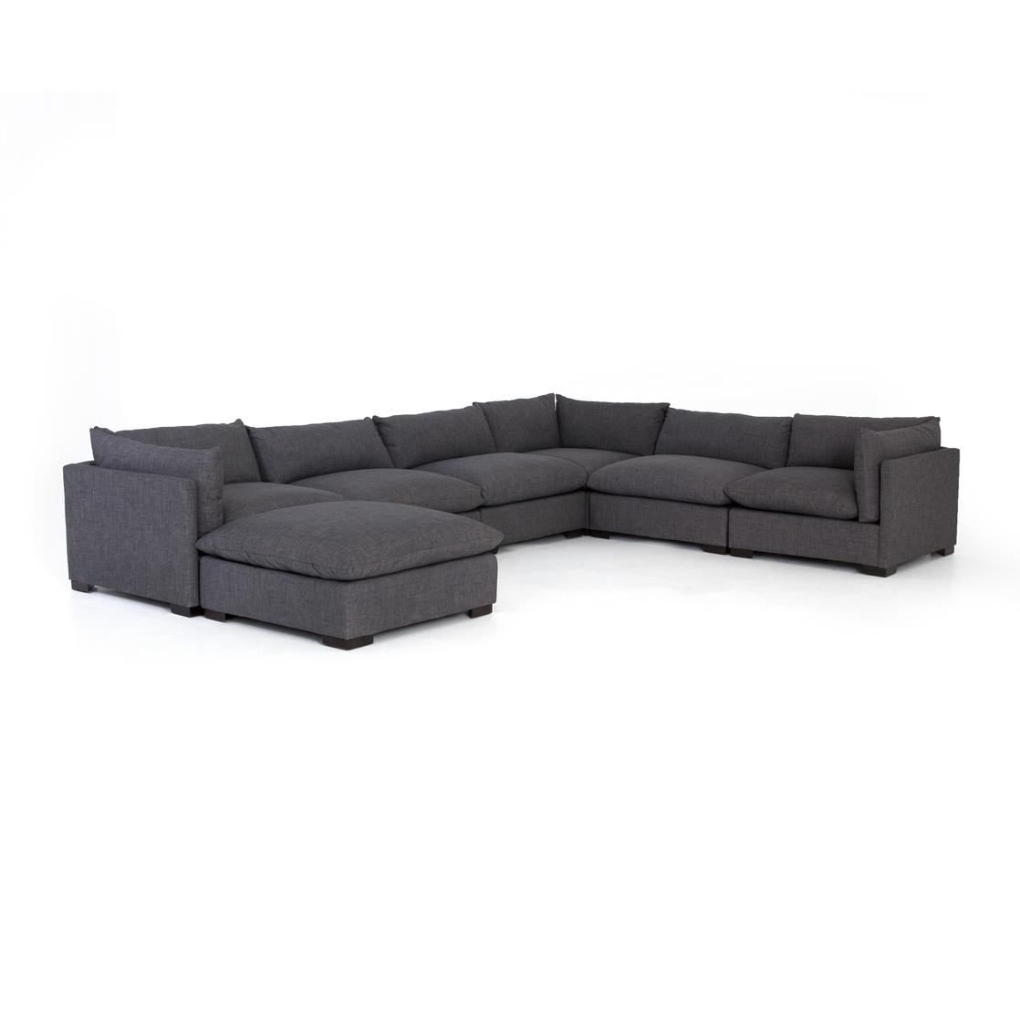 Four Hands Westwood 6 Piece Sectional W Ottoman Uatr S08 008
