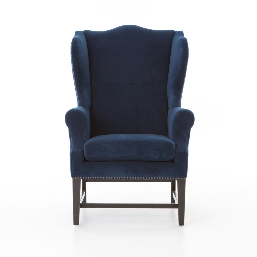 Navy outlet wingback chair