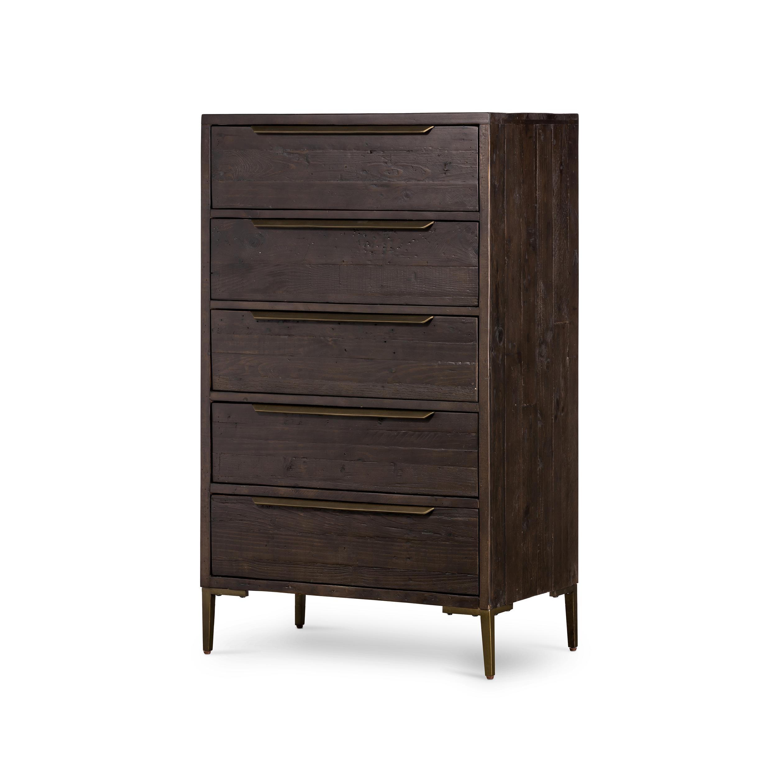 Four Hands Wyeth 5 Drawer Dresser Dark Carbon VWYT-004B - Portland, OR |  Key Home Furnishings