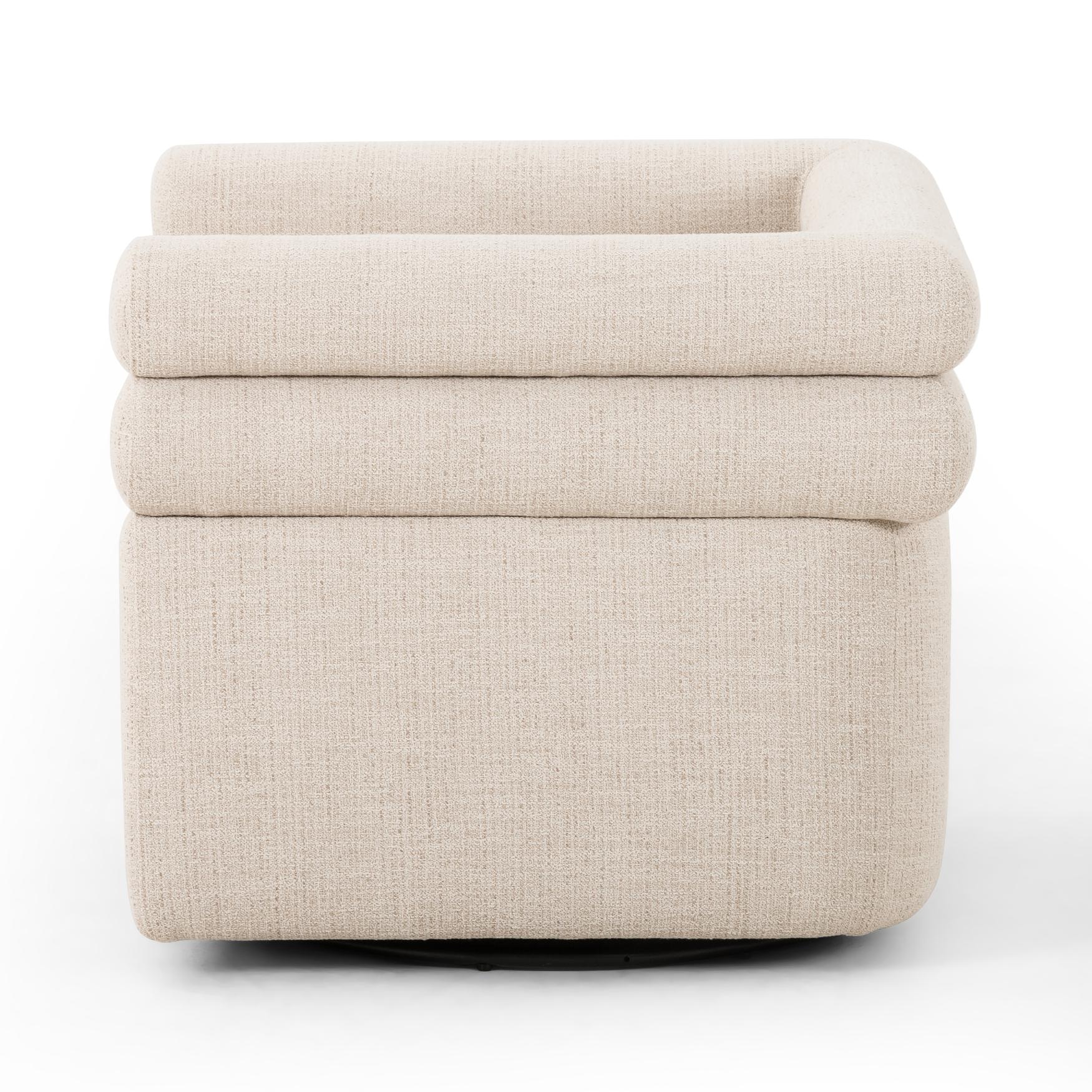 Four Hands Evie Swivel Chair Hampton Cream 225262001 Portland, OR Key Home Furnishings
