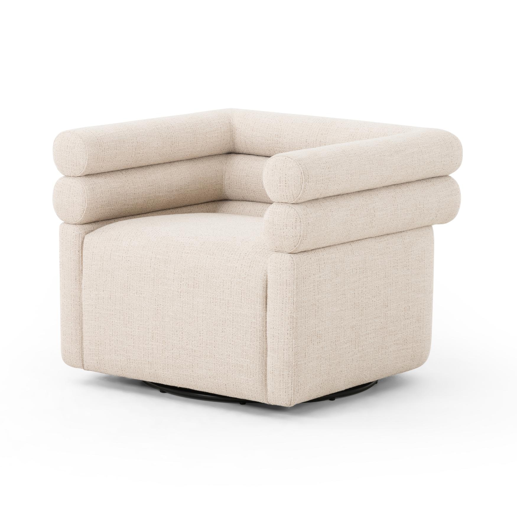 Cream barrel swivel discount chair