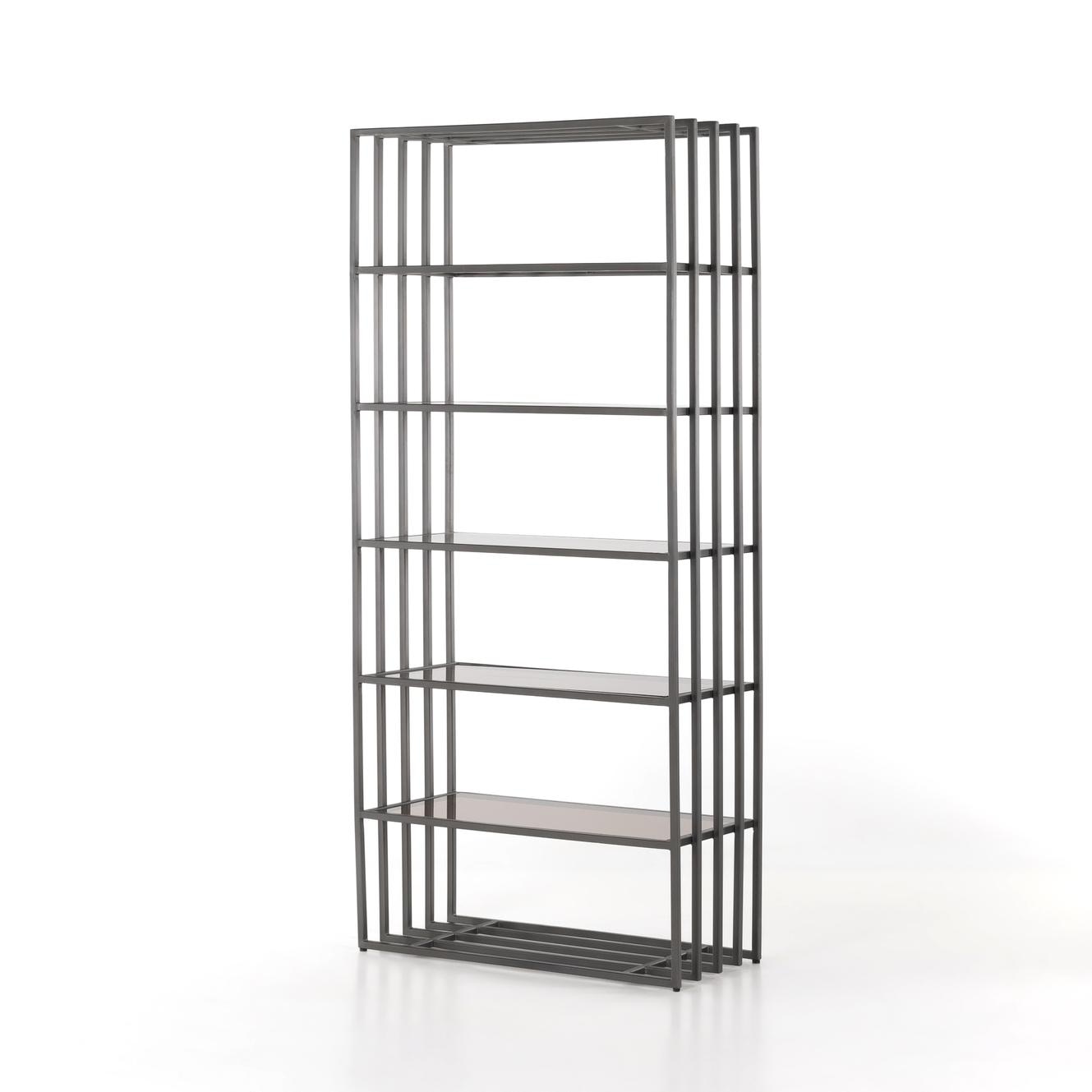 Four Hands Kafka Bookcase Gunmetal 225026-001 - Portland, OR | Key