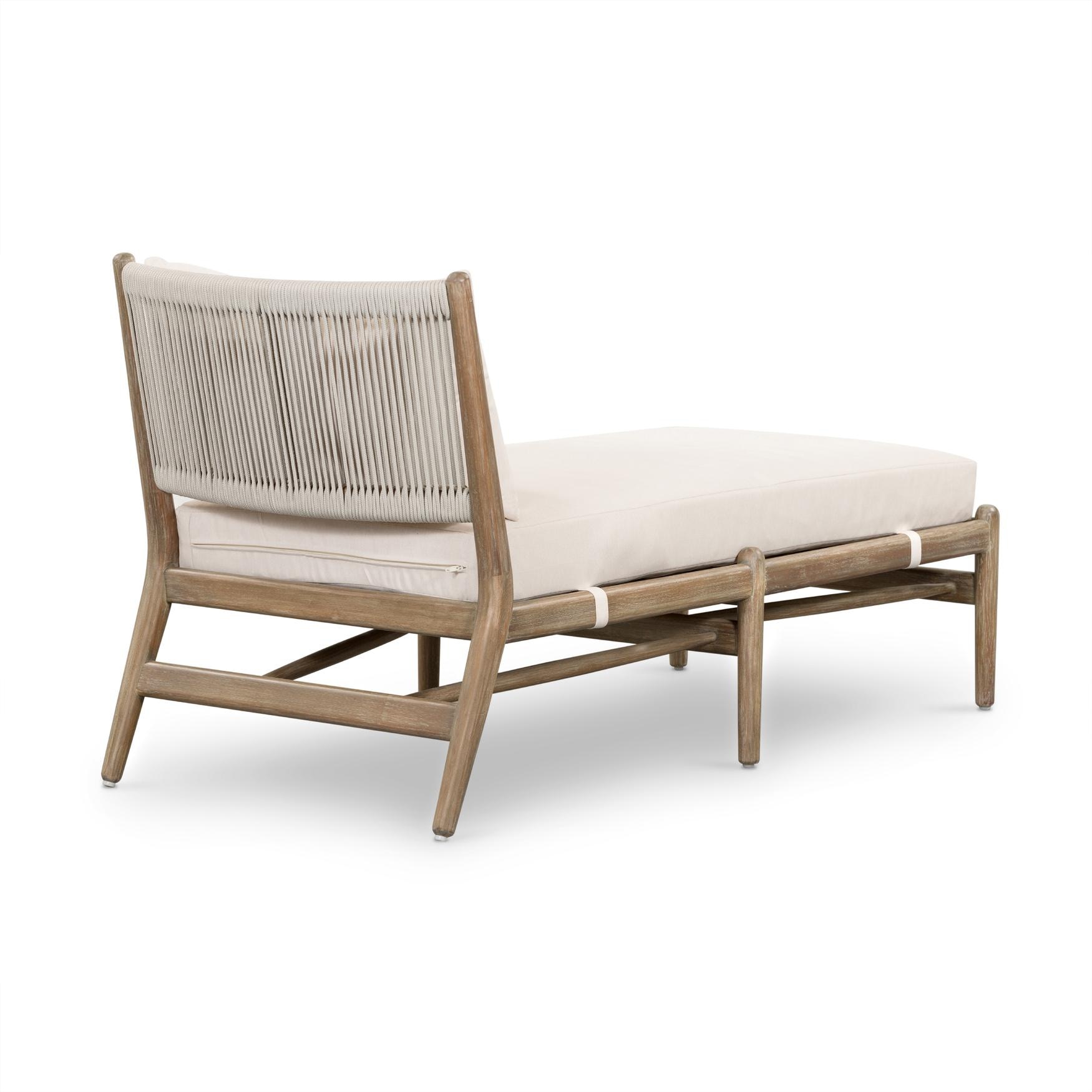 Four Hands Rosen Outdoor Chaise Natural Eucalyptus 227343001