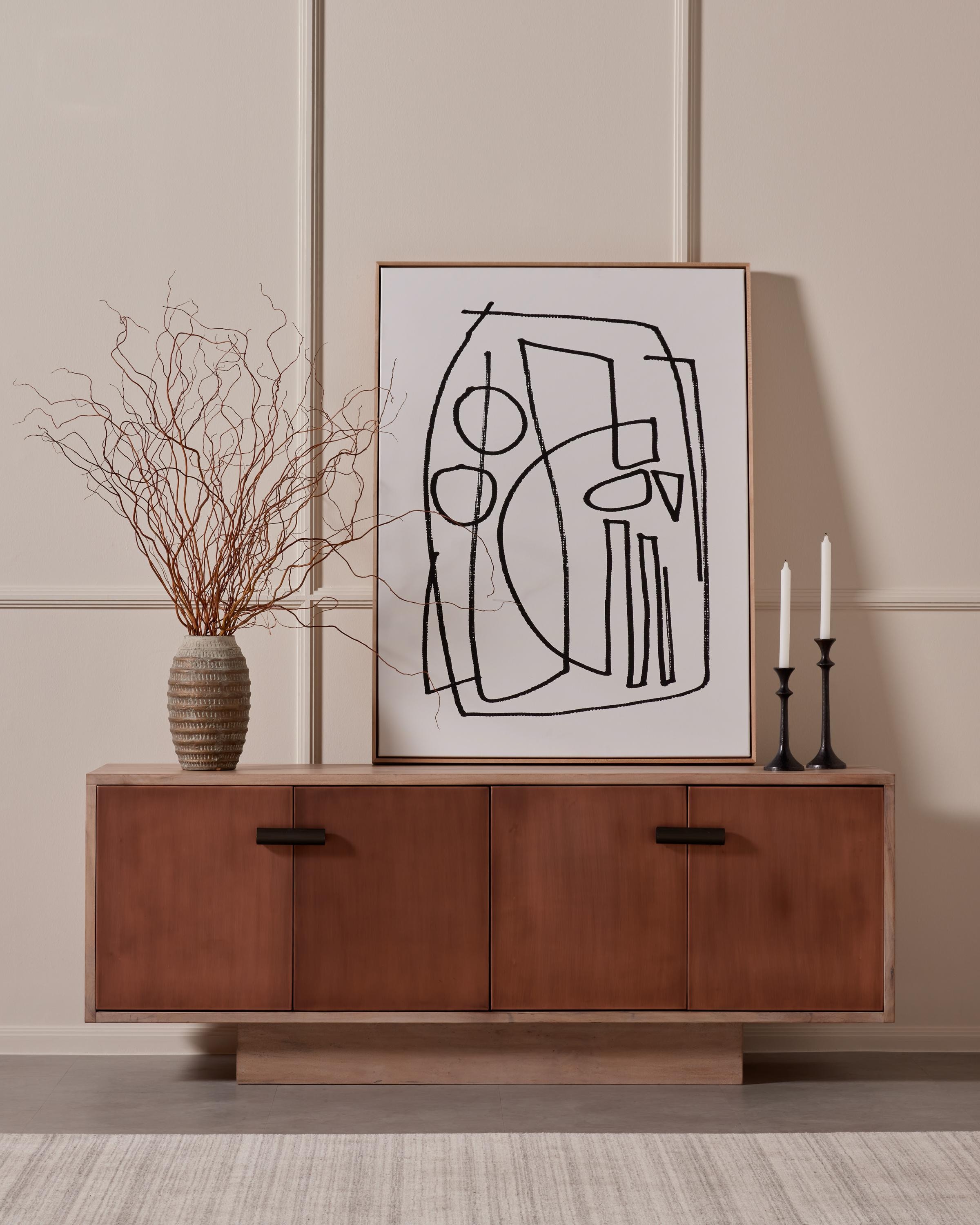 Four Hands Yvonne Media Console White Wash Acacia 225051-001