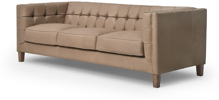 Four Hands Conrad Sofa Chesterfield Style Button Tufted Leather Sofa V -  Furniture on Main