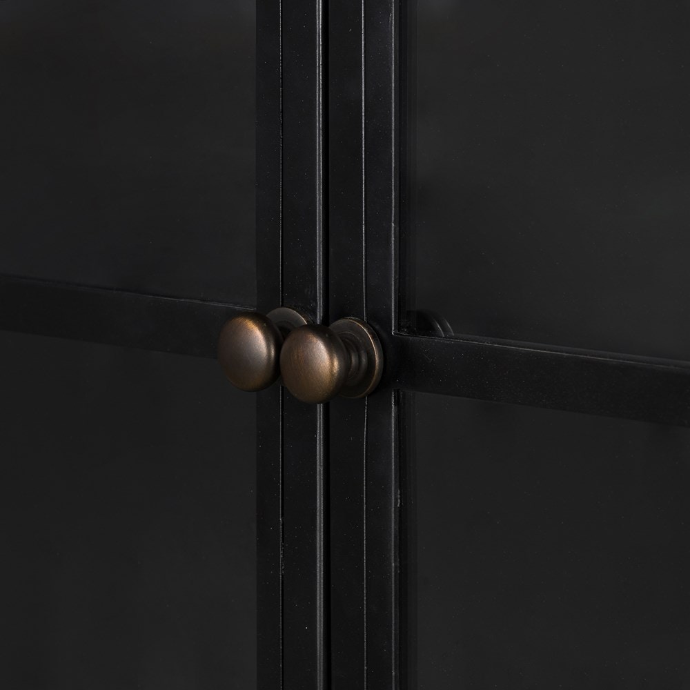 Four Hands Belmont Wide Metal Cabinet Black 232421-001