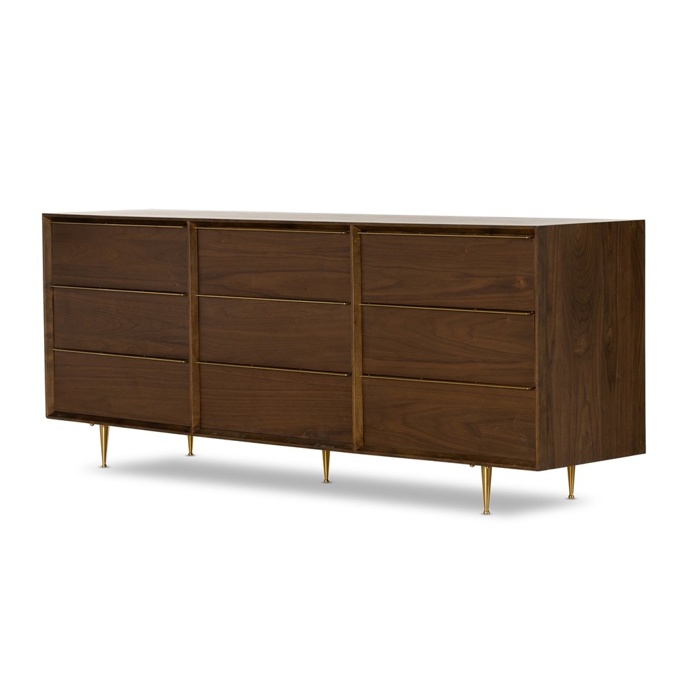 Four Hands Billy 9 Drawer Dresser Dark Walnut 234493-001 - Portland, OR ...