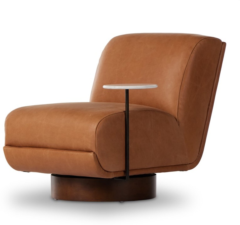 Four Hands Bronwyn Swivel Chair with Side Table 240250-003