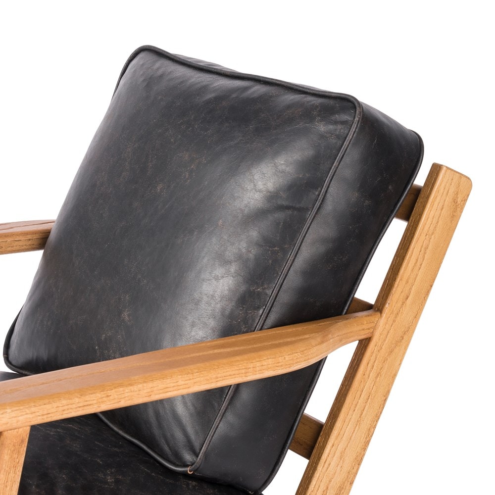 Brooks leather lounge discount chair