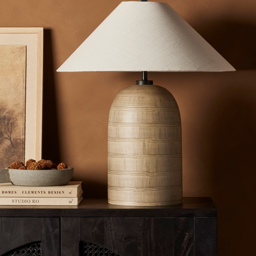 Four Hands Brynner Table Lamp Etched Silver 233055-001 - Portland