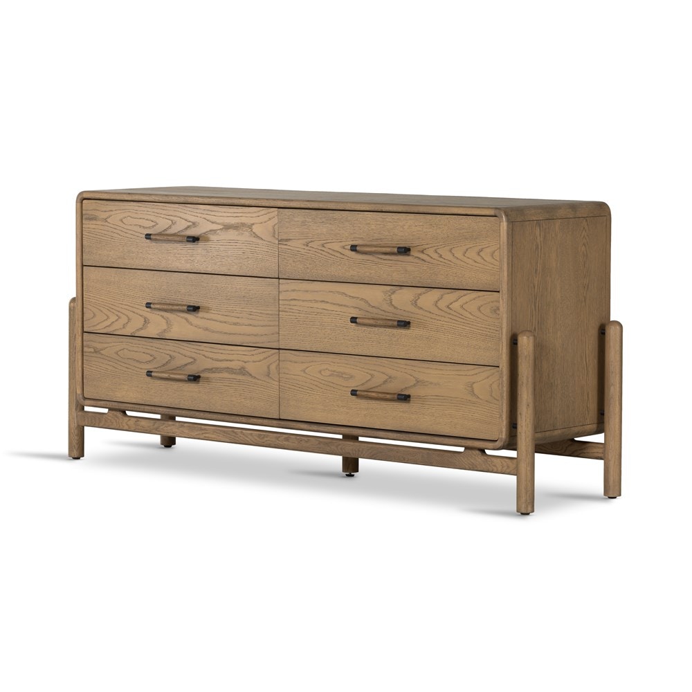 Smoked oak chest of drawers discount