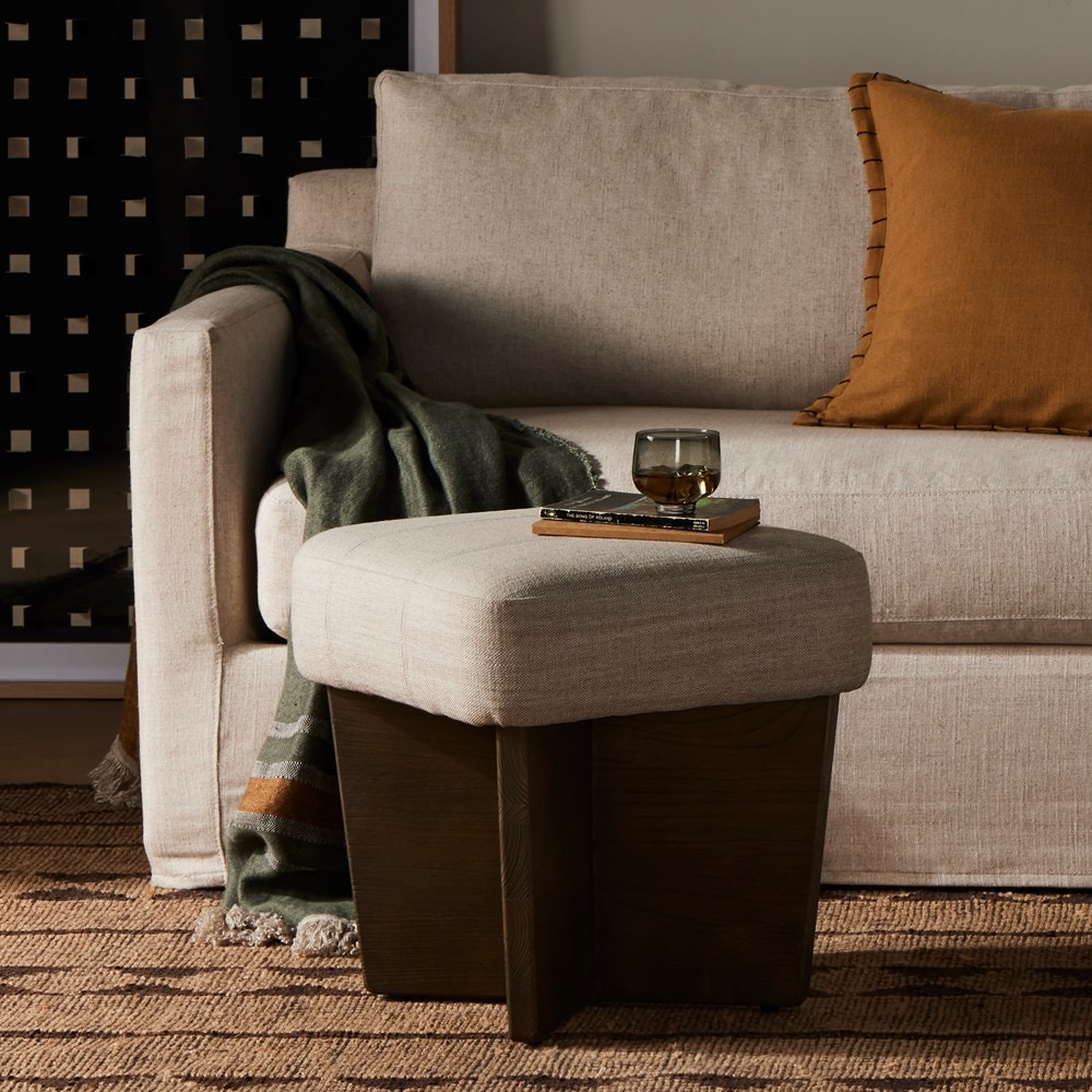 Four Hands Chaz Small Ottoman 230398008 Portland, OR Key Home