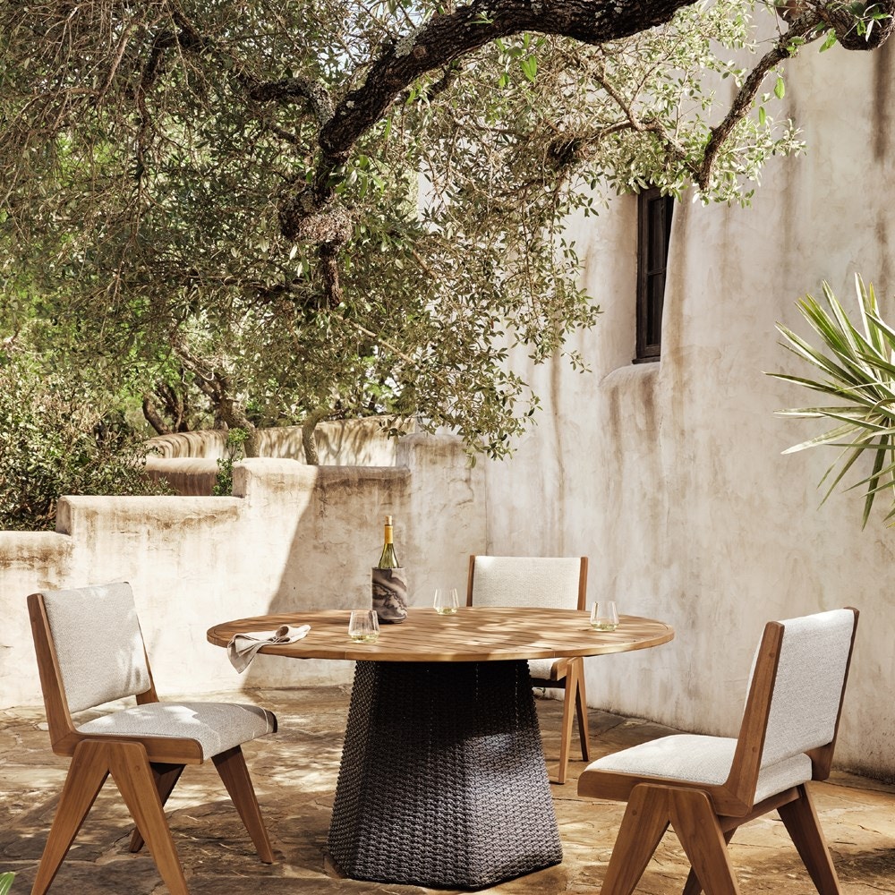 Four Hands Colima Outdoor Dining Chair Natural Teak 226846-001