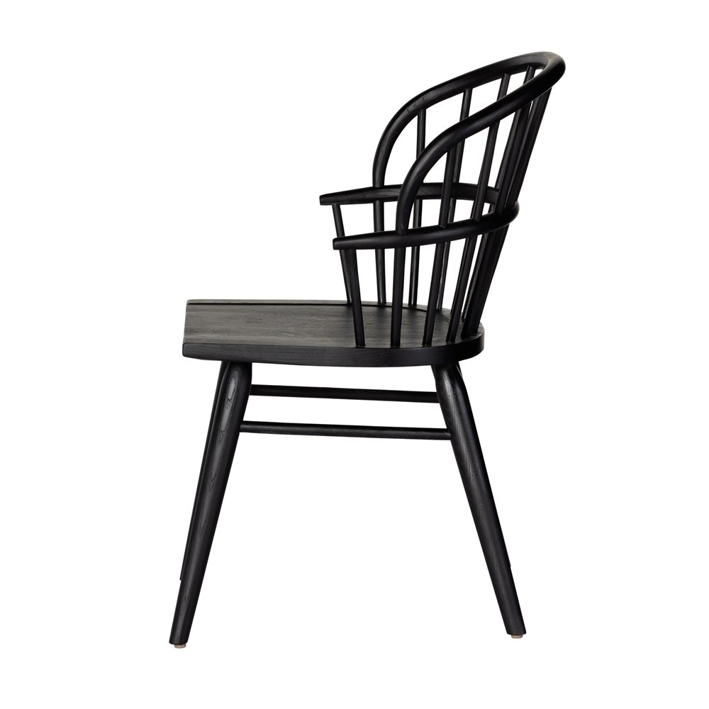 Four Hands Connor Dining Chair Black Ash 232921001 Portland, OR Key Home Furnishings