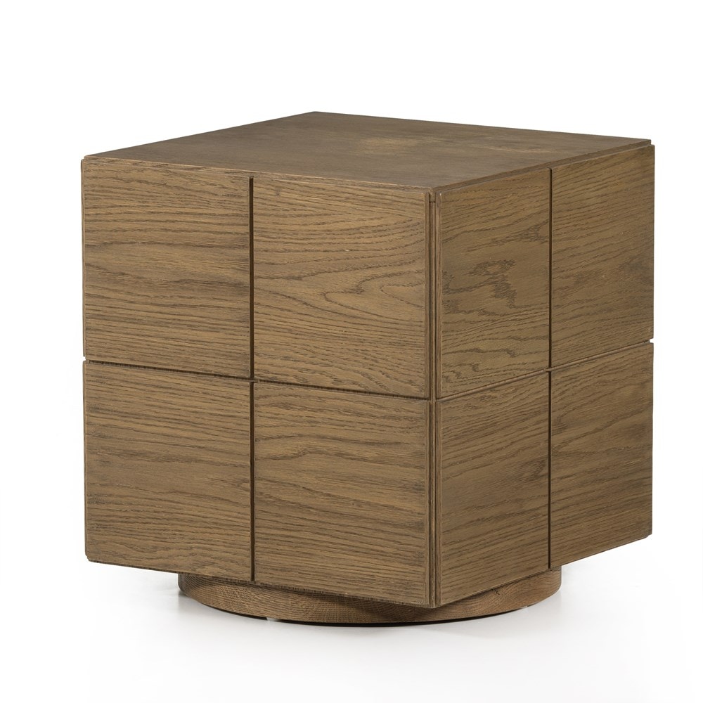 Four Hands Cube End Table Drifted Oak Solid 228706-001 - Portland, OR ...