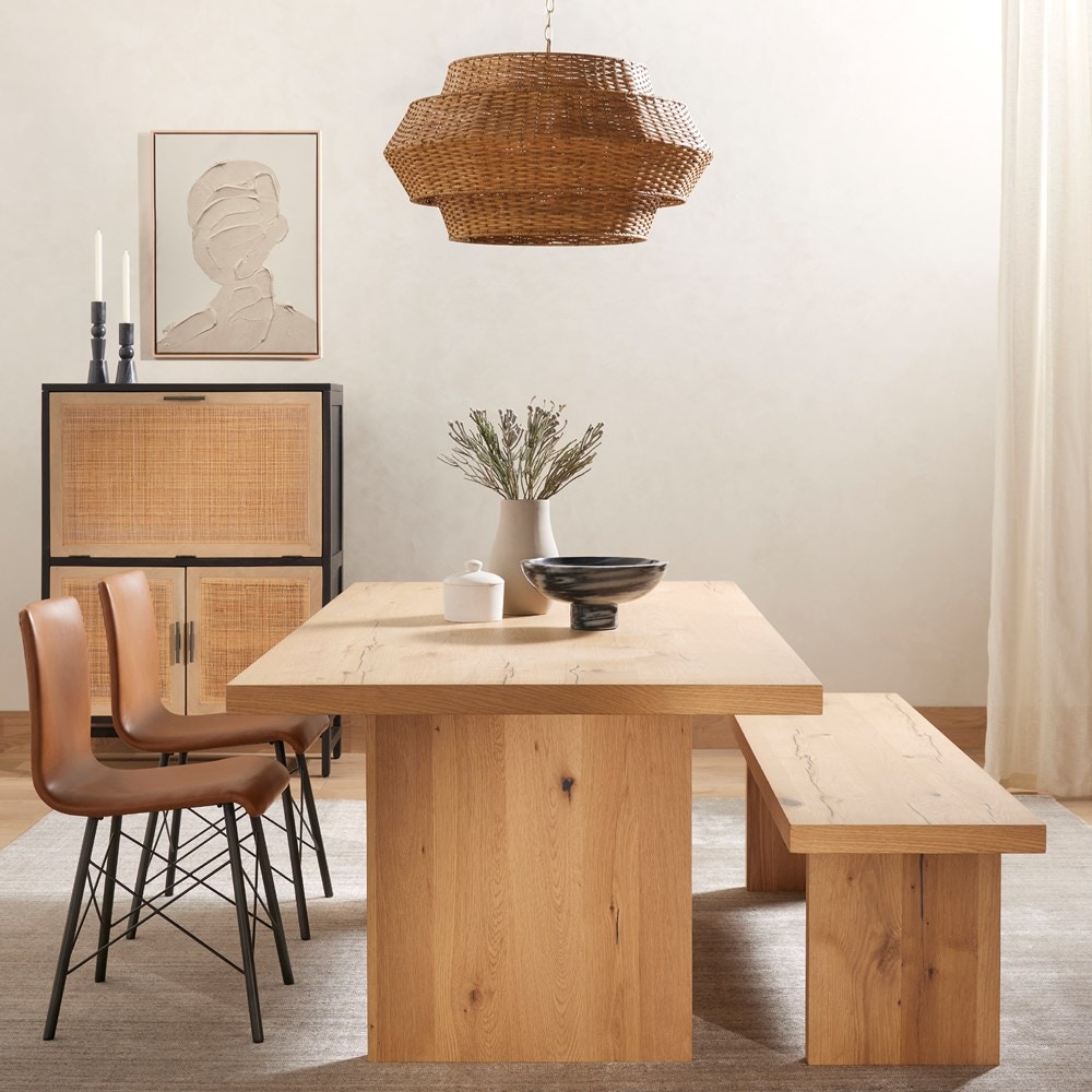 Four Hands Eaton Dining Table Light Oak Resin 228017-001