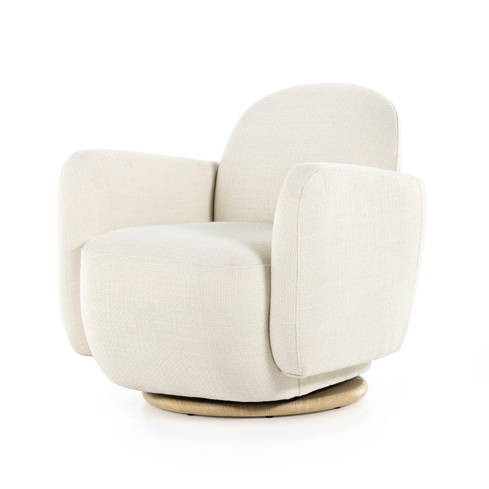 よしりん　椅子　4 Four Hands Enya Swivel Chair Gibson White 227371-001 - Portland