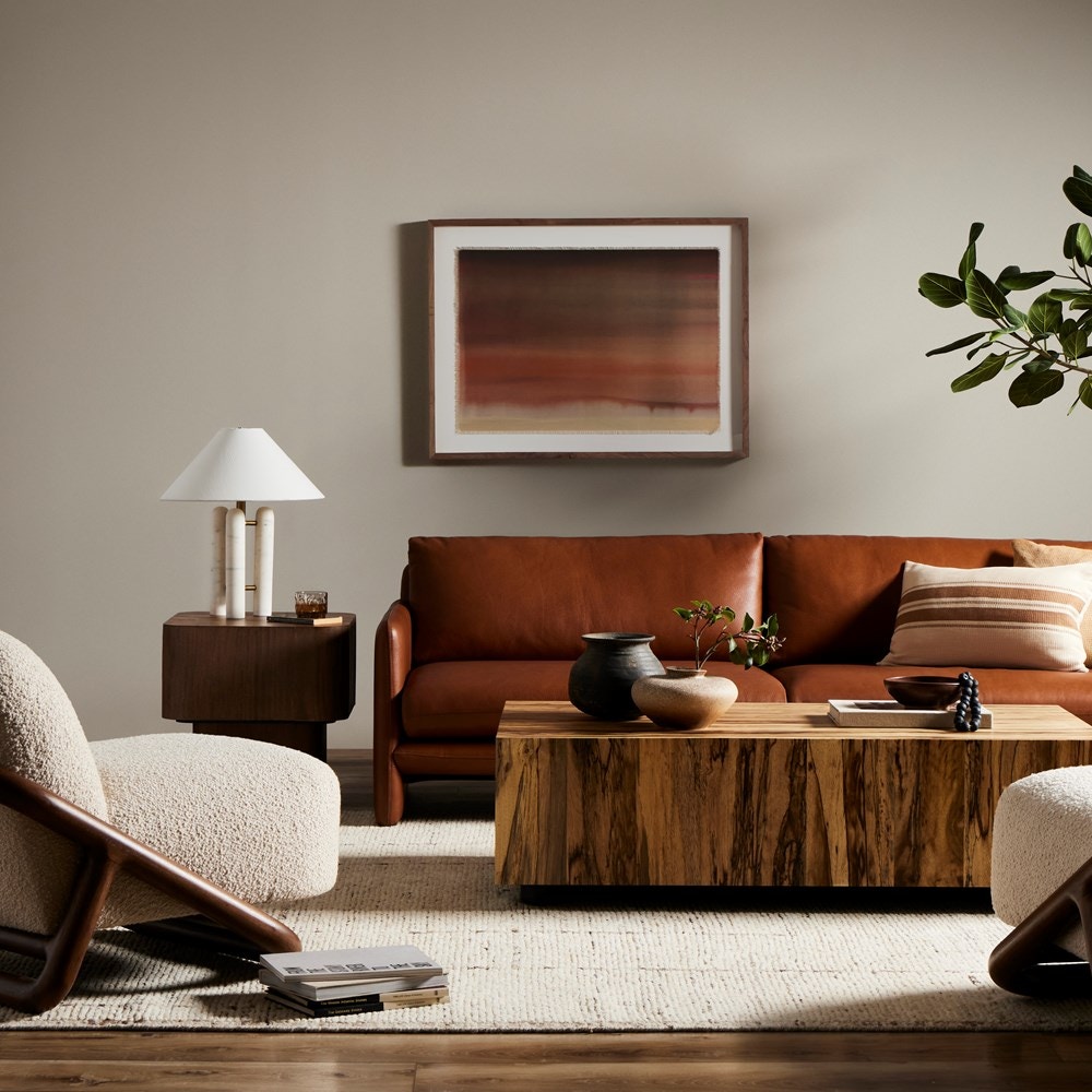 Four Hands Ethan Sofa 86 Freehand Softgrain Nutmeg 239502