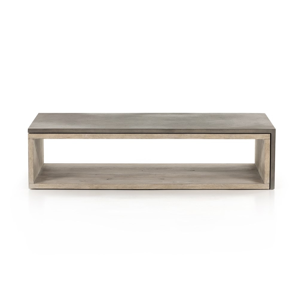Four Hands Faro Coffee Table Dark Grey Concrete 228120001 Portland