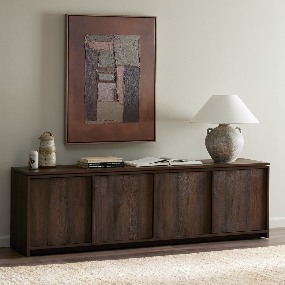 Four Hands Frame Media Console Grey Oak 239750-001 - Portland, OR