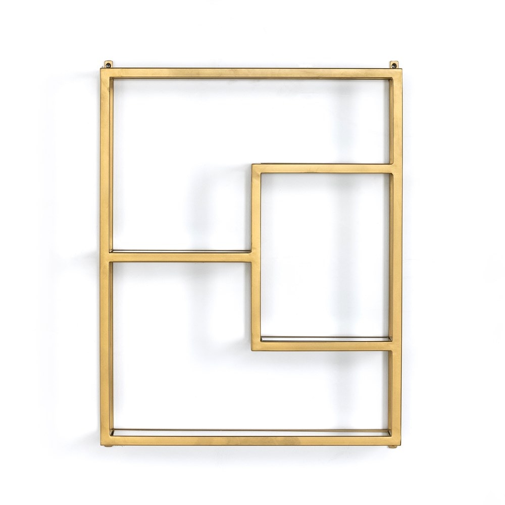 Four Hands Geometric Wall Shelf Antique Gold 226962-001 - Portland