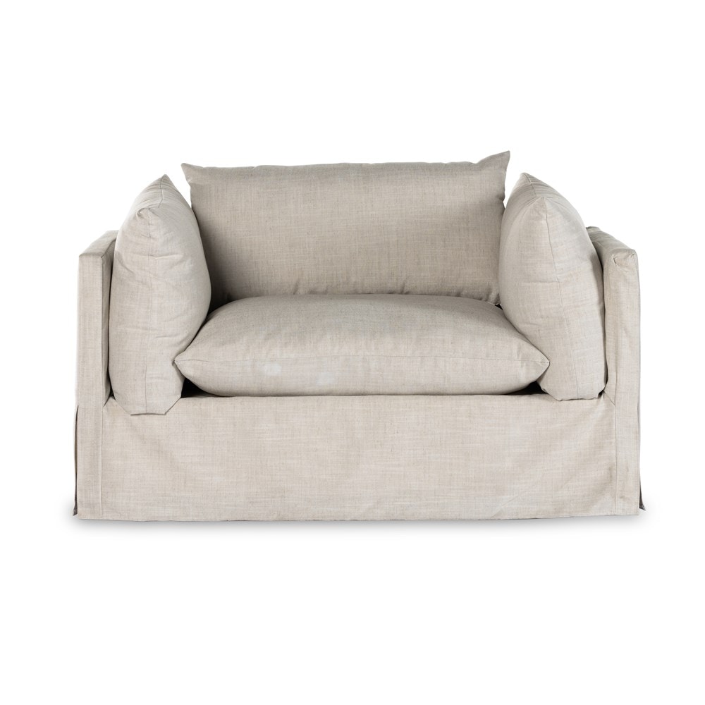 Overstuffed discount chair slipcover