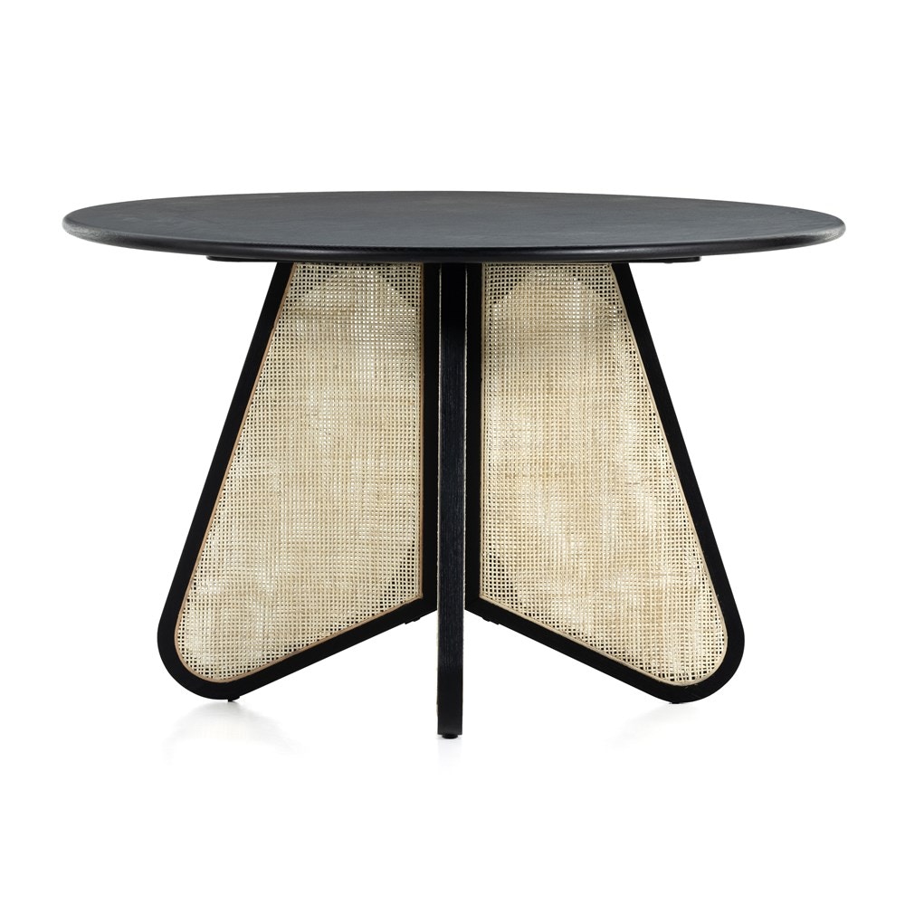 Four Hands Irene Round Dining Table Brushed Ebony 108938002 Portland