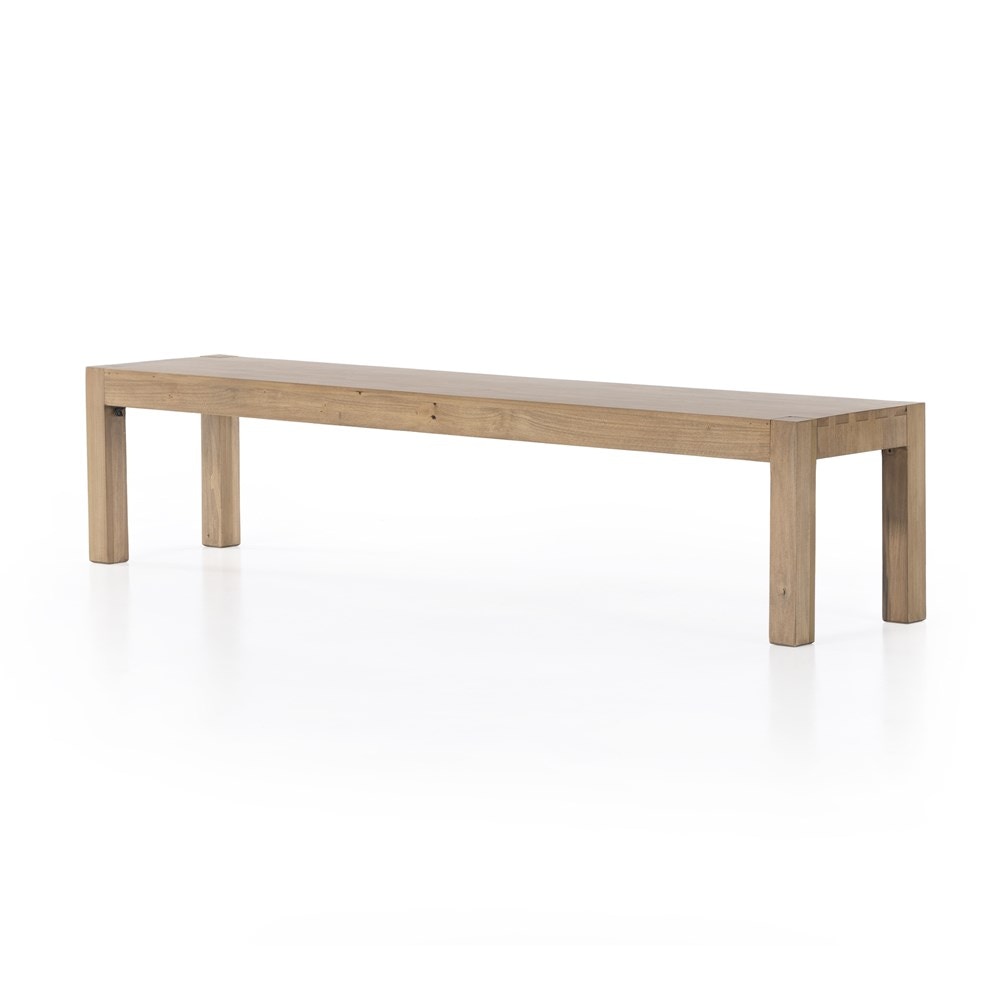 家具 BREADEN TX77despoil Four Hands Isador Dining Bench 86 inch Dry Wash Poplar 239809-001