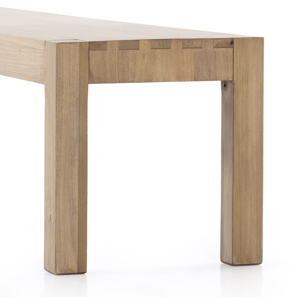 Four Hands Isador Dining Bench 86 inch Dry Wash Poplar 239809-001