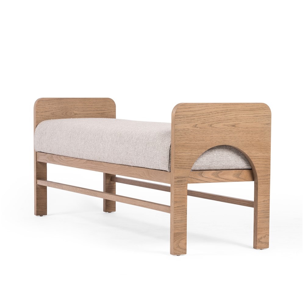 Four Hands Jeanne Accent Bench Zuri Pewter 226981-002 - Portland