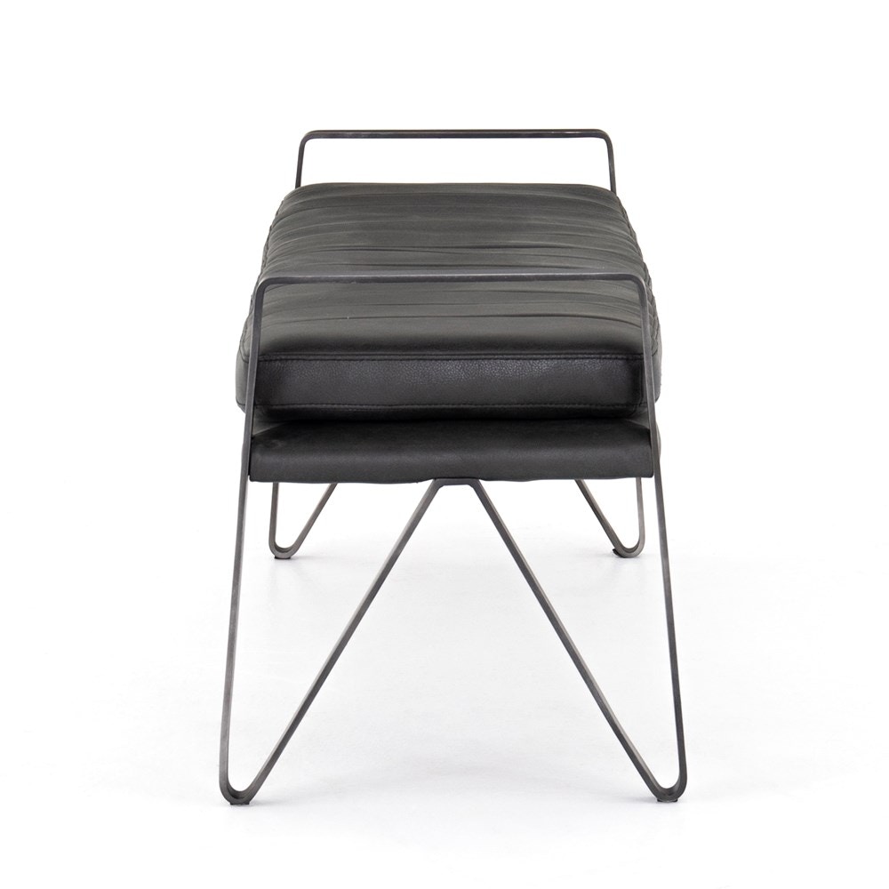 Four Hands Kenzie Bench Umber Black 109058001 Portland, OR Key