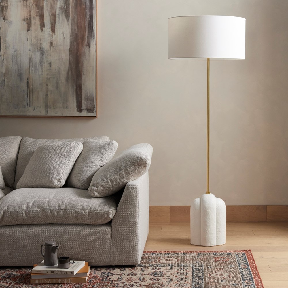 Four Hands Koa Floor Lamp Adobe Textured Concrete 234194-001