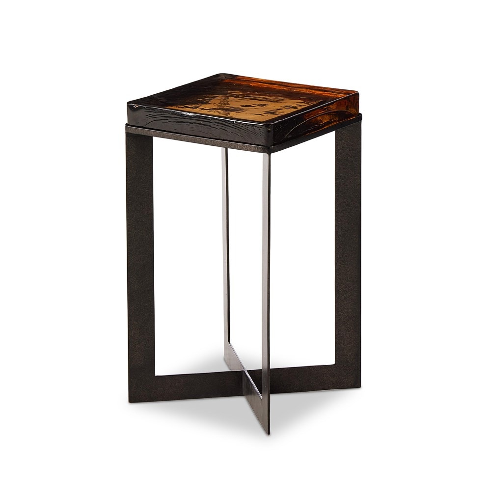 Four Hands Marlow Lennie Cast Glass End Table
