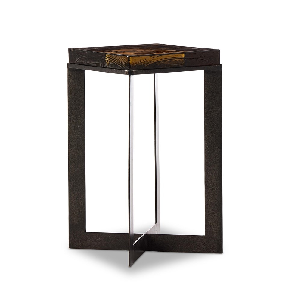 Four Hands Marlow Lennie Cast Glass End Table - Thumbnail 2