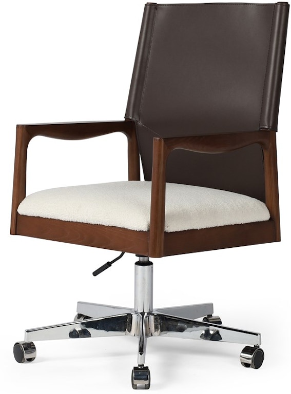 Four Hands Lulu Desk Chair Espresso Leather Blend 235765-002 - Portland, OR